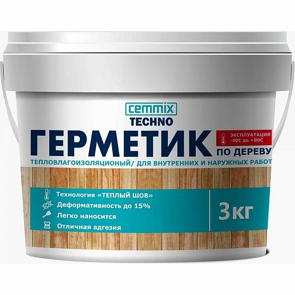 Акриловый герметик для дерева CEMMIX 3955350 🔴 ВсеИнструменты 🔵 Цена .