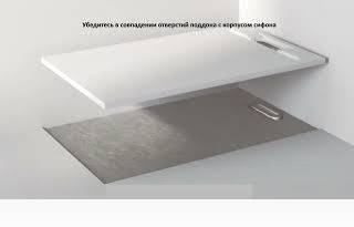 Установка душевого поддона из искусственного камня Esbano