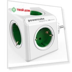 Разветвитель Allocacoc PowerCube Original зеленый