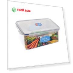 Контейнер TEK.A.TEK Safe & fresh пищевой прямоугольный 2,3 л