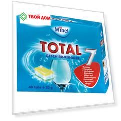Таблетки Minel Total 7в1 для посудомоечных машин 40 шт