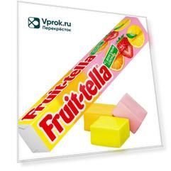 Жевательные конфеты Fruittella Ассорти клубника апельсин лимон 41г