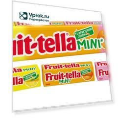 Жевательные конфеты Fruittella mini с фруктовым соком 88г