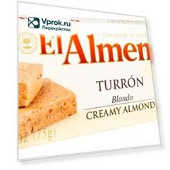 Туррон El Almendro миндальный Сливочный 75г