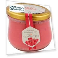 Мед Miel de Lamour Кремовый с клубникой 250г