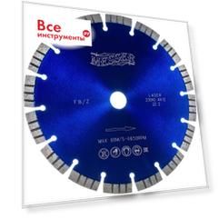 Турбосегментный алмазный диск по железобетону MESSER 230D-2.4T-12W-16S-22.2 01-16-231