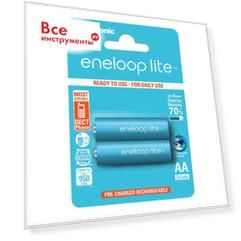 Аккумулятор r6 aa eneloop lite ni-mh 950mah предзаряженный бл/2 panasonic 5410853052739