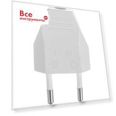 Штепсельная евровилка белая volsten s1-p, 9355