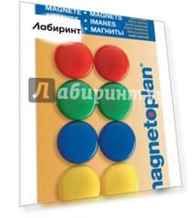 Магниты сигнальные в блистере. 8 штук. d=30 мм. (16663)