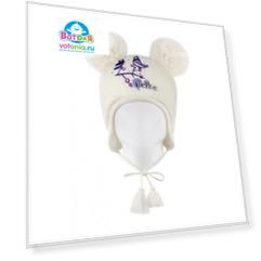Шапка Reike Birds and berries для девочки белый, р.50
