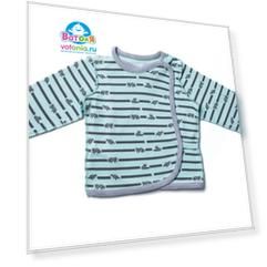 Распашонка Diva kids Енотики набивка/голубой, р.50