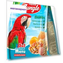 Сухой корм для крупных попугаев HAPPY JUNGLE, 500 г