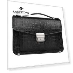Барсетка Clark Black Caiman из натуральной кожи