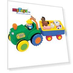 Игровой развивающий центр Kiddieland "Трактор фермера"