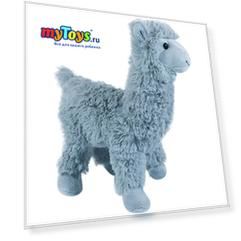 Мягкая игрушка Teddykompaniet Лама, серая, 32 см