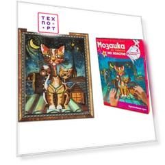 Мозаика Волшебная мастерская Кошки (на холсте) (МХ-02)