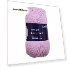 Пряжа Astra Premium Эвридика, 100 % шерсть, 100 г, 200 м, 3 шт., 01 розовый