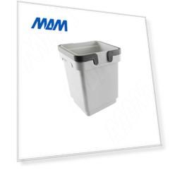 SINGLE S Ведро с ручками, пластик, объем 7л, H=260мм, цвет серый (SM07G)