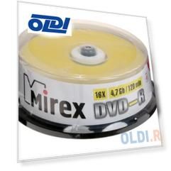 Диск DVD-R Mirex 4.7 Gb, 16x, Cake Box (25), (25/300)