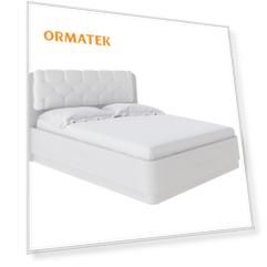 Мягкая Кровать Орматек Wood Home 1 с подъемным механизмом (Экокожа Белая эмаль (сосна) с брашированием/Белый (TM-14)) 180x190