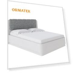 Мягкая Кровать Орматек Wood Home 1 с подъемным механизмом (Ткань: Флок Белая эмаль (сосна) с брашированием/Бентлей Светло-серый) 180x210