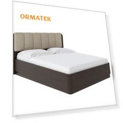 Мягкая Кровать Орматек Wood Home 2 с подъемным механизмом (Ткань: Микрофибра Венге (сосна) с брашированием/Diva Латте (302)) 90x220