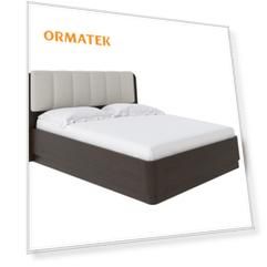 Мягкая Кровать Орматек Wood Home 2 с подъемным механизмом (Ткань: Велюр Венге (сосна) с брашированием/Лама Лён) 120x220
