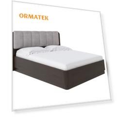 Мягкая Кровать Орматек Wood Home 2 с подъемным механизмом (Ткань: Велюр Венге (сосна) с брашированием/Лофти Серый) 120x200