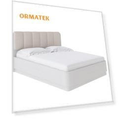 Мягкая Кровать Орматек Wood Home 2 с подъемным механизмом (Ткань: Рогожка Белая эмаль (сосна) с брашированием/Тетра Молочный) 120x200