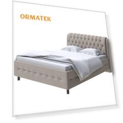 Мягкая Кровать Орматек Como (Veda) 4 (Ткань: Микрофибра Diva Тауп со стразами) 90x190