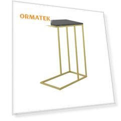 Орматек Стол придиванный Агами Голд (МДФ Черный мрамор) 50x31