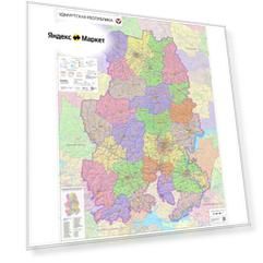 Настенная карта Республики Удмуртия 112 х 87 см