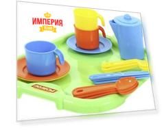 Игровой набор Полесье Посуда Анюта с подносом на 3 персоны (3872)