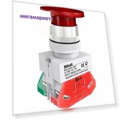 Выключатель кнопочный ВК-22 22 мм.кв  220В, IP54,  Красный | код.  25038DEK | DEKraft ( 1ш