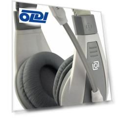 Наушники с микрофоном Оклик HS-L600 серый 1.8м мониторные оголовье (1532023)