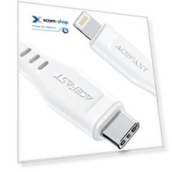 Кабель ACEFAST C3-01 USB Type-C/Lightning, 1.2м, для подзарядки/передачи данных, белый