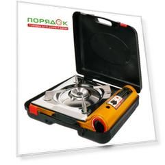 Плита газовая портативная портативная, 1 конфорка, для цанговых баллонов, пьезо, T2022-7088