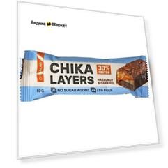 Протеиновый батончик Chika Layers, лесной орех/карамель, 60 г