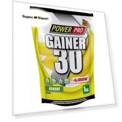 Гейнер Power Pro Gainer 30, 1000 г, банан