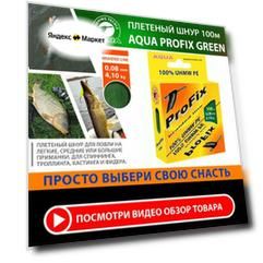 Плетеный шнур для рыбалки AQUA ProFix 100m 0.08mm 4.10kg темно-зеленый 2шт