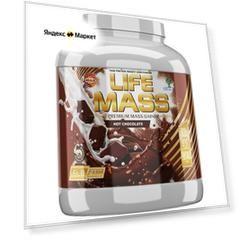 Гейнер для набора мышечной массы Tree of Life MASS gainer высокобелковый, углеводный коктейль, вкус Шоколад 6LB /2,73kg
