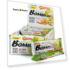 Протеиновый батончик BOMBBAR Natural Bar, 1200 г, 1200 мл, pistachio ice cream