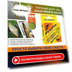 Плетеный шнур для рыбалки AQUA ProFix 100m 0.06mm 3.50kg оливковый