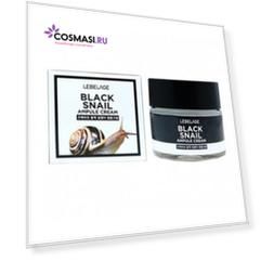 ампульный крем с муцином чёрной улитки lebelage ampule cream black snail