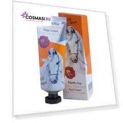 крем для ног с лошадиным маслом farmstay jeju mayu foot cream