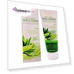 пенка для умывания алое deoproce natural solution cleansing foam green aloe
