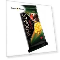 Шоколад Pergale темный с начинкой из манго, 100 г, 10 уп.