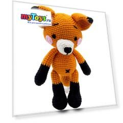 Вязаная  игрушка Niki Toys Лисёнок Эшли, 25см