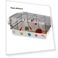 FERPLAST Клетка для хомяков с наклейками Criceti 9 Space (черная) 46х29х23 см. (57009060)