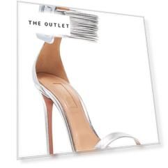 Серебристые босоножки с пряжкой Casablanca Sandal 105